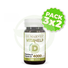 Pack 3x2 Vitahelp D Naturel 120 Gélules Marnys