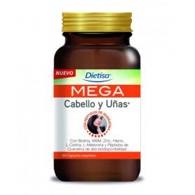 Mega Cheveux et Ongles 60 Gélules Dietisa