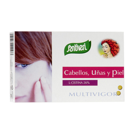 Cheveux, Ongles, Peau + Biotine 48 Comprimés Santiveri