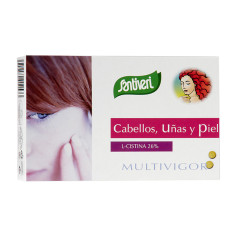 Cheveux, Ongles, Peau + Biotine 48 Comprimés Santiveri