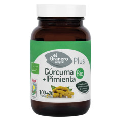 Cúrcuma + Pimienta Bio 120 Cápsulas El Granero