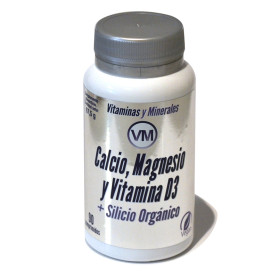 Calcium, Magnésium et Vitamine D3 + Silicium Organique 90 Comprimés Ynsadiet