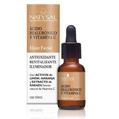 Elixir Facial de Ácido Hialurónico y Vitamina C 15Ml. Natysal