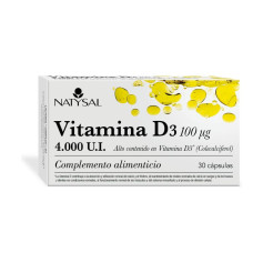 Vitamine D3 4000Ui 30 Gélules Natysal