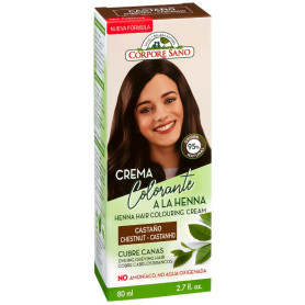 Couvre les cheveux gris Châtain Henné 80 ml Corpore Sano