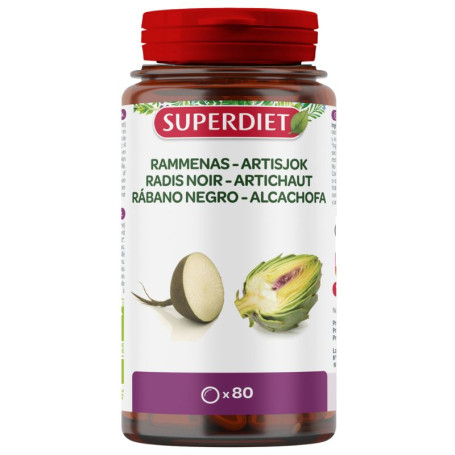 Superdiet Radis Noir et Artichaut Bio 80 Comprimés