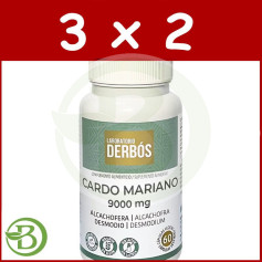 Pack 3x2 Chardon-Marie 9000 mg 60 gélules végétales Derbós
