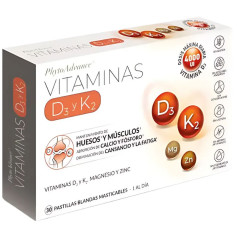 Phytoadvance Vitamines D3+K2 30 comprimés mous à croquer