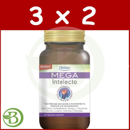 Pack 3x2 Mega Intelecto 60 Cápsulas Dietisa