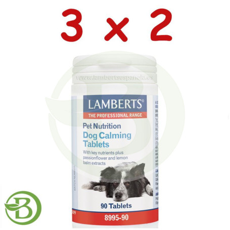 Pack 3x2 Tabletas Calmantes para Perros 90 Tabletas