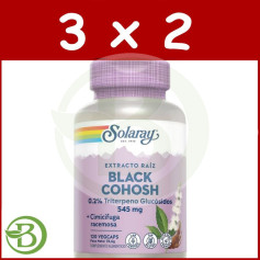 Pack 3x2 Actée à grappes noires 120 Gélules Solaray