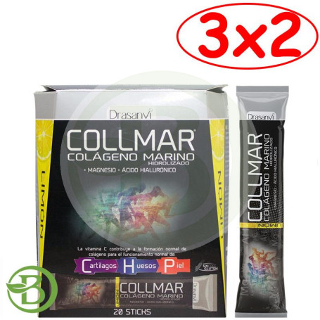 Pack 3x2 Collmar Magnesio Limón 20 Sticks Drasanvi