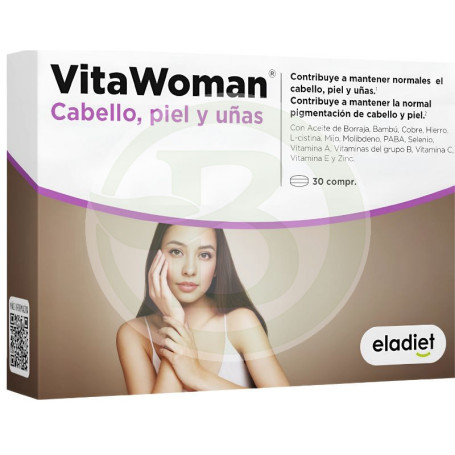 Vitawoman Cheveux, Peau, Ongles 30 Comprimés Eladiet