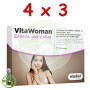 Pack 4x3 Vitawoman Cabello, Piel, Uñas 30 Comprimidos Eladiet