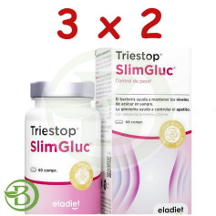 Pack 3x2 Triestop Slimgluc 60 Comprimés Eladiet