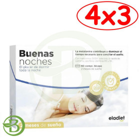 Pack 4x3 Buenas Noches 60 Comprimidos Eladiet