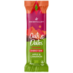 Barre biologique Moonvalley à l&#39;avoine, aux dattes, à la pomme et à la cannelle 50 g