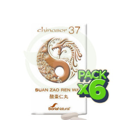 Pack 6x Chinasor 37 Suan Zao Ren Wan 30 Comprimidos Soria Natural