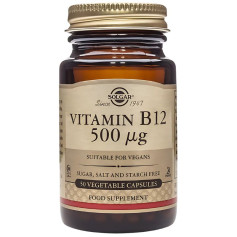 Vitamine B12 500 mcg, 50 gélules Solgar