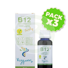 Pack 3x Vitamine B12 30 ml. Veggunn