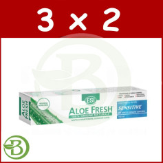 Pack 3x2 Dentifrice Gel Aloefresh Sensitive 100 ml Esi