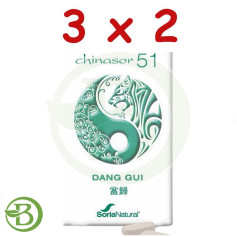 Pack 3x2 Chinasor 51 Dang Gui 30 Comprimés Soria Natural