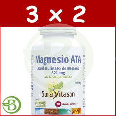 Pack 3x2 Magnésium Ata 30 Gélules Sura Vitasan