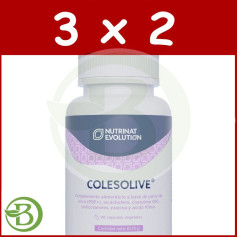 Pack 3x2 Colesolive 90 Gélules Végétales Nutrinat Evolution