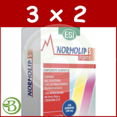 Pack 3x2 Normolip 5 Forte 36 Gélules Esi