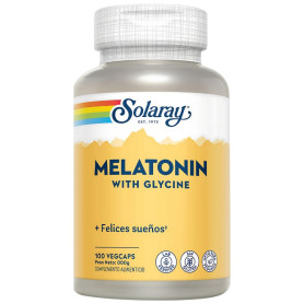 Solaray Mélatonine avec Glycine 100 Capsules Végétales