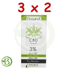 Pack 3x2 Aceite De Cbd 3% 10Ml Drasanvi