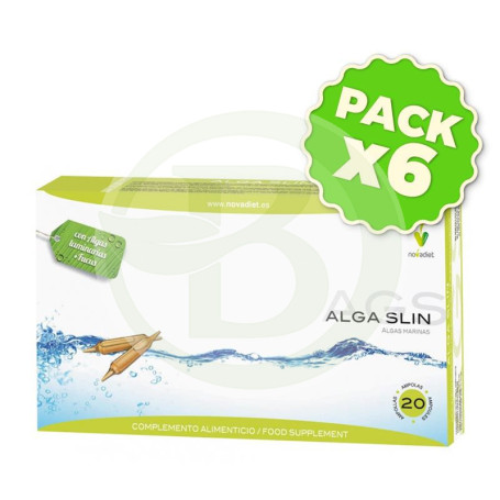 Pack 6x Alga-Slin 20 Ampollas Novadiet