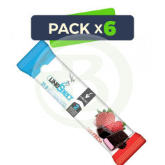 Lot de 6 barres Line Sbelt à la fraise 35 g. Novadiet