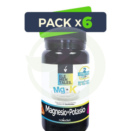 Pack 6x Magnesio + Potasio 60 Comprimidos Nova Diet