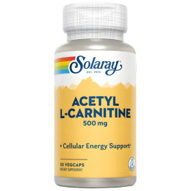 Acétyl-L-Carnitine 500 mg, 30 gélules végétales Solaray