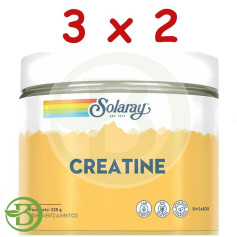 Pack 3x2 Créatine Poudre sans Saveur 225G Solaray