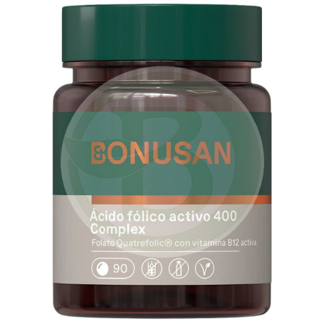 Acide folique actif Plus 400Mcg. 90 comprimés Bonusan