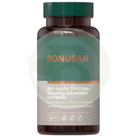 Astragale, Shiitake, Ginseng sibérien 90 capsules Bonusan