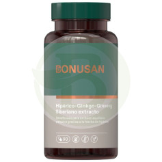 Hipérico-Ginkgo-Ginseng 90 Cápsulas Vegetales Bonusan