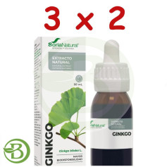 Pack 3x2 Extrait de Ginkgo 50 ml Soria Natural