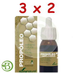 Pack 3x2 Extrait Hydroalcoolique de Propolis 50 ml Soria Natural