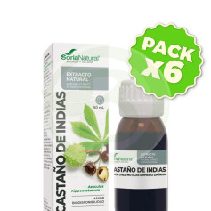 Pack de 6 extraits de marron d'Inde 50 ml Soria Natural
