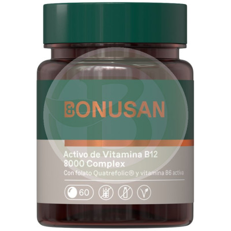 Vitamine B12 active 8000 mcg, 60 comprimés Bonusan
