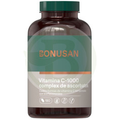 Complexe Vitamine C-1000 Ascorbate 180 Comprimés Bonusan