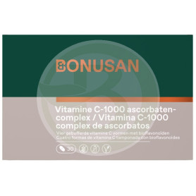 Complexe Vitamine C-1000 Ascorbate 30 Comprimés Bonusan