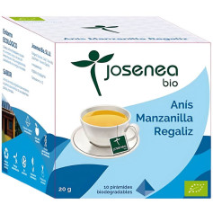 Anis-Camomille-Réglisse Bio 10 Pyramides en Sachets Equisalud