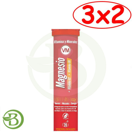 Pack 3x2 Magnesio + Vit B2 + Vit B6 20 Tabletas Efervescentes Ynsadiet Pack 3x2 Magnesio + Vit B2 + Vit B6 20 Tabletas Efervescentes Ynsadiet