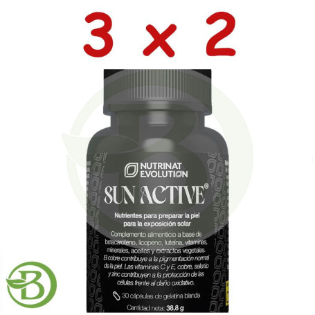 Pack 3x2 Sun Active 30 Capsulas Nutrinat Evolution Pack 3x2 Sun Active 30 Capsulas Nutrinat Evolution