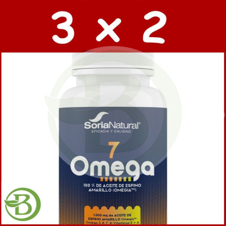 Pack 3x2 Omega-7 60 Perlas Soria Natural Pack 3x2 Omega-7 60 Perlas Soria Natural