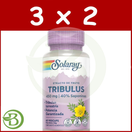 Pack 3x2 Tribulus 450Mg. 60 Cápsulas Solaray Pack 3x2 Tribulus 450Mg. 60 Cápsulas Solaray